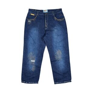 Snoop‎ Dogg SDCC Men's Jeans Size 41x31.5 Blue Y2K Hip Hop Baggy Denim Vintage